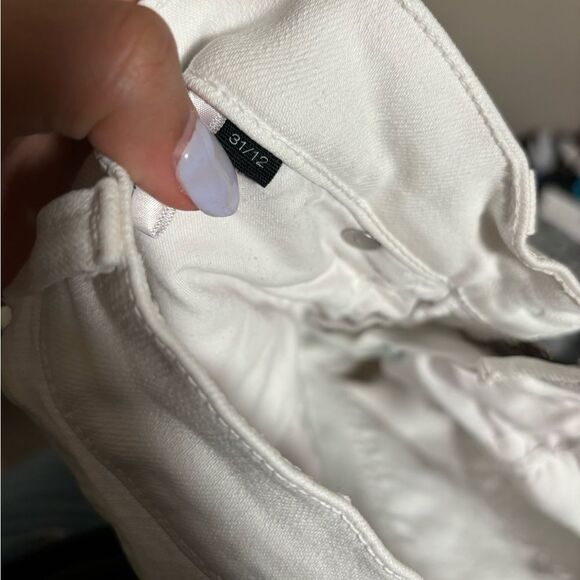 Veronica Beard Carly Kick-Flare High Rise Jeans White- Size 31 (12) - Picture 9 of 12